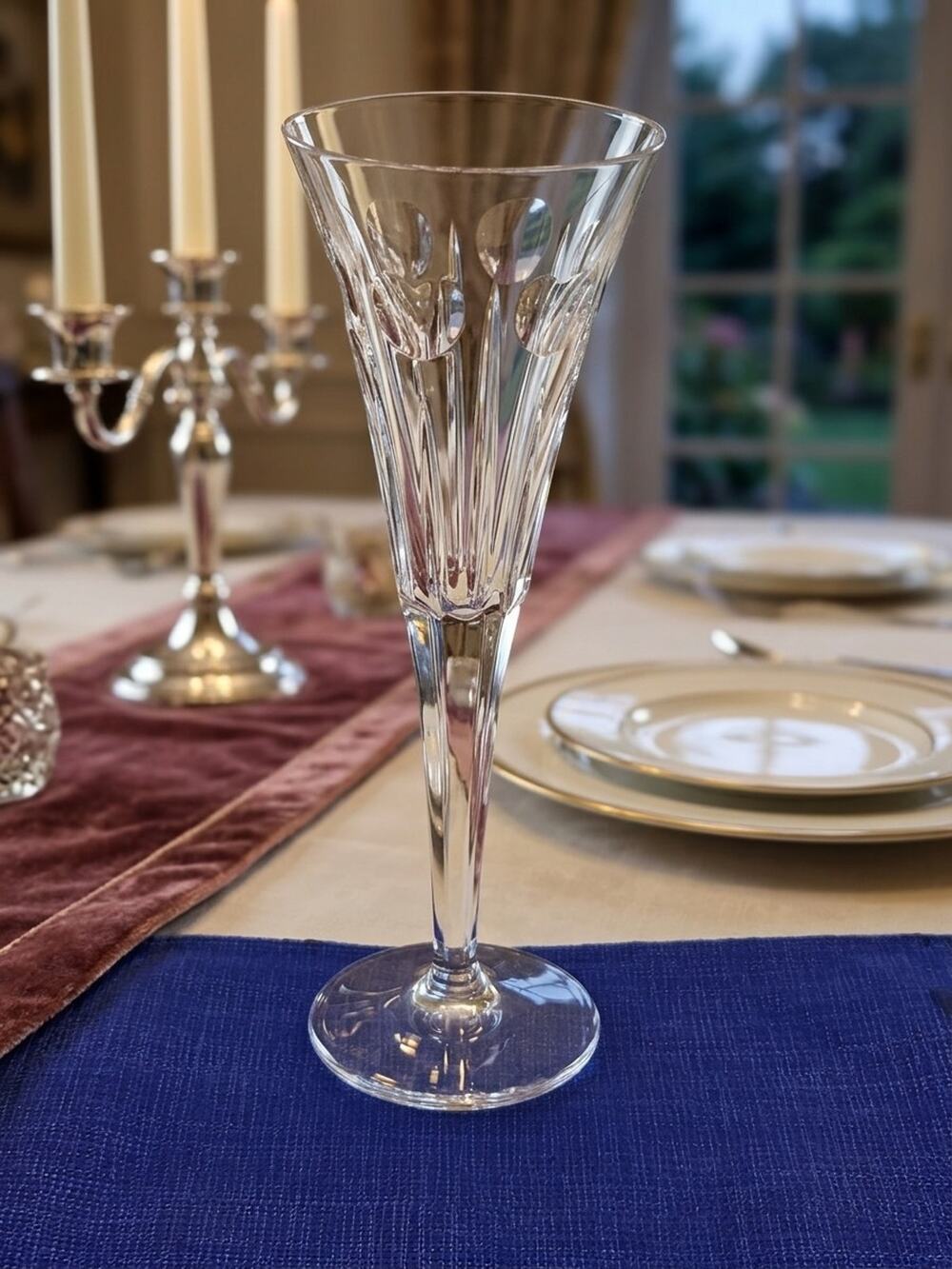Waterford Crystal Fluted Champagne Millennium Series Clear VTG